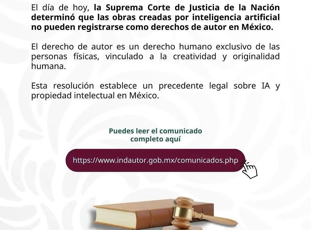 5 cosas que debes saber sobre la decisión de la Corte: las obras de IA no tienen derechos de autor en México