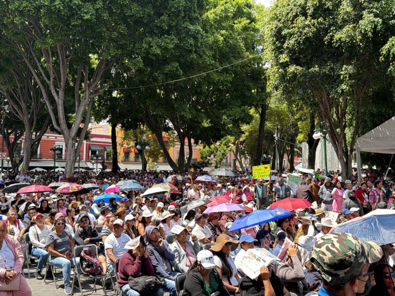Massive Crowd Gathers in Puebla’s Zócalo to Support President Claudia Sheinbaum on Second Anniversary of Electoral Victory