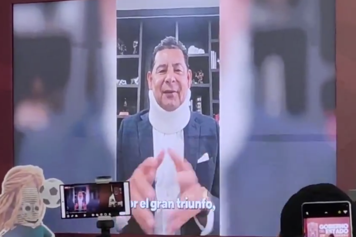Puebla Government Clarifies Governor Armenta’s Neck Brace Rumors