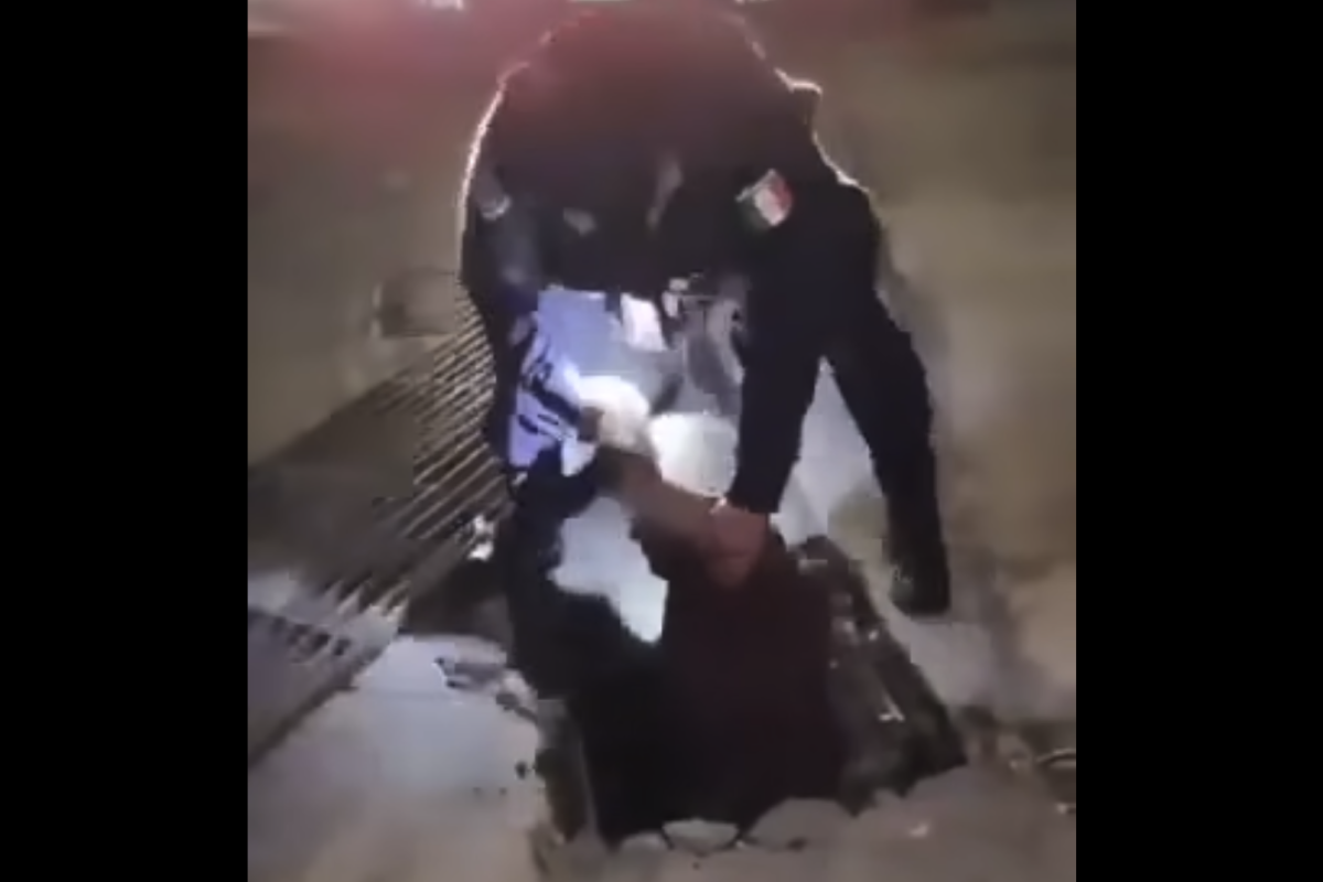 Man trapped for over eight hours in Nuevo León sewer rescued safely