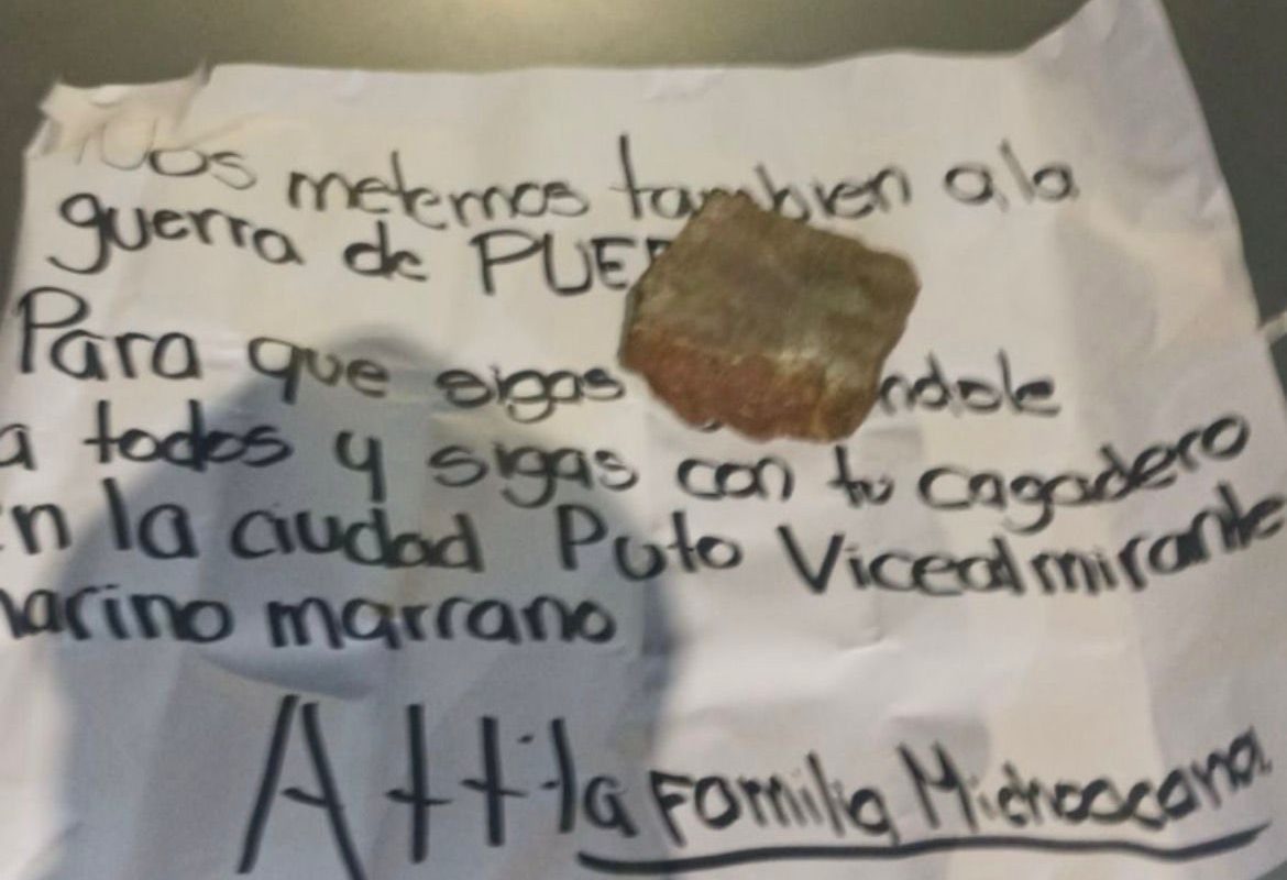Narcomessage left next to burned car on Puebla ring road sparks concerns