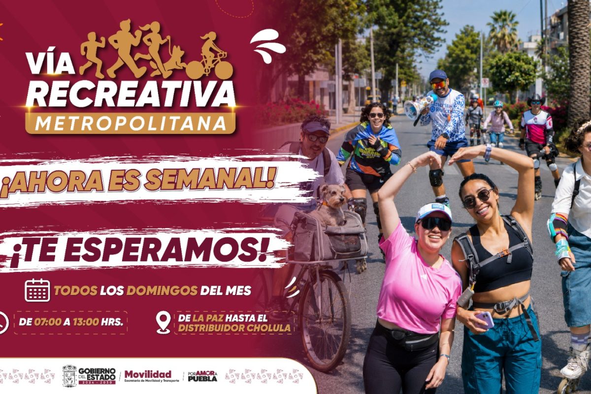 Puebla’s Weekly Recreational Route Aims to Boost Active Mobility and Family Time