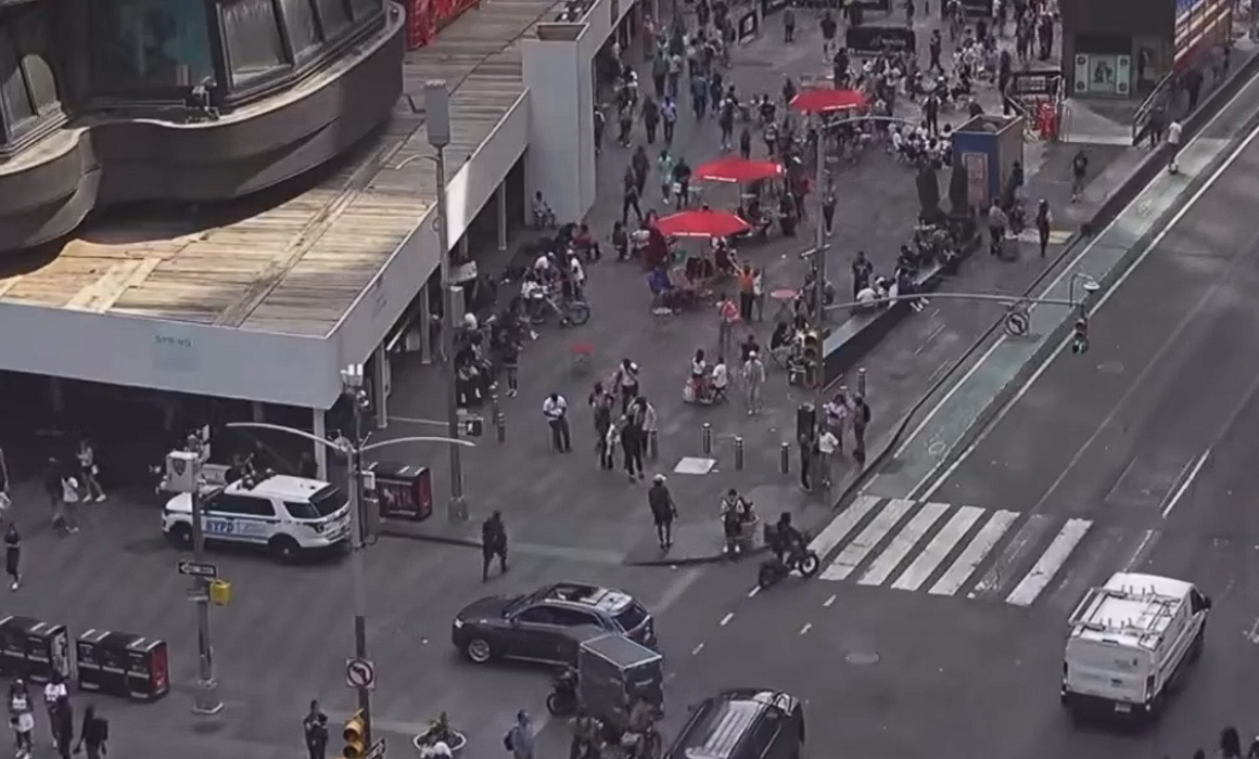 Shooting in Times Square Sparks Panic; Suspect Arrested and Weapon Seized