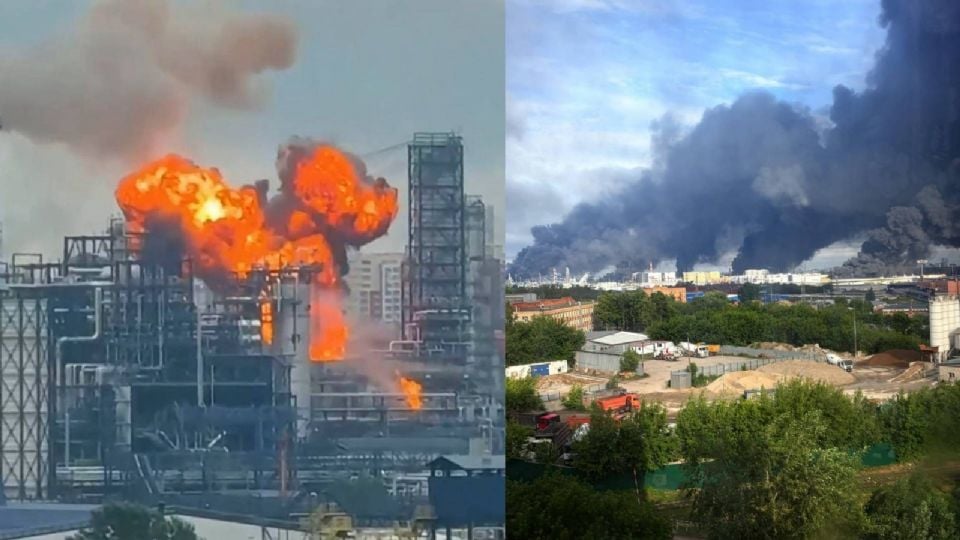 Russian Air Defenses Shoot Down Ukrainian Drone, Sparking Fire at Refinery Near Moscow