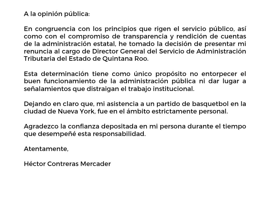Director of Quintana Roo Tax Authority Resigns Amid NBA Game Controversy