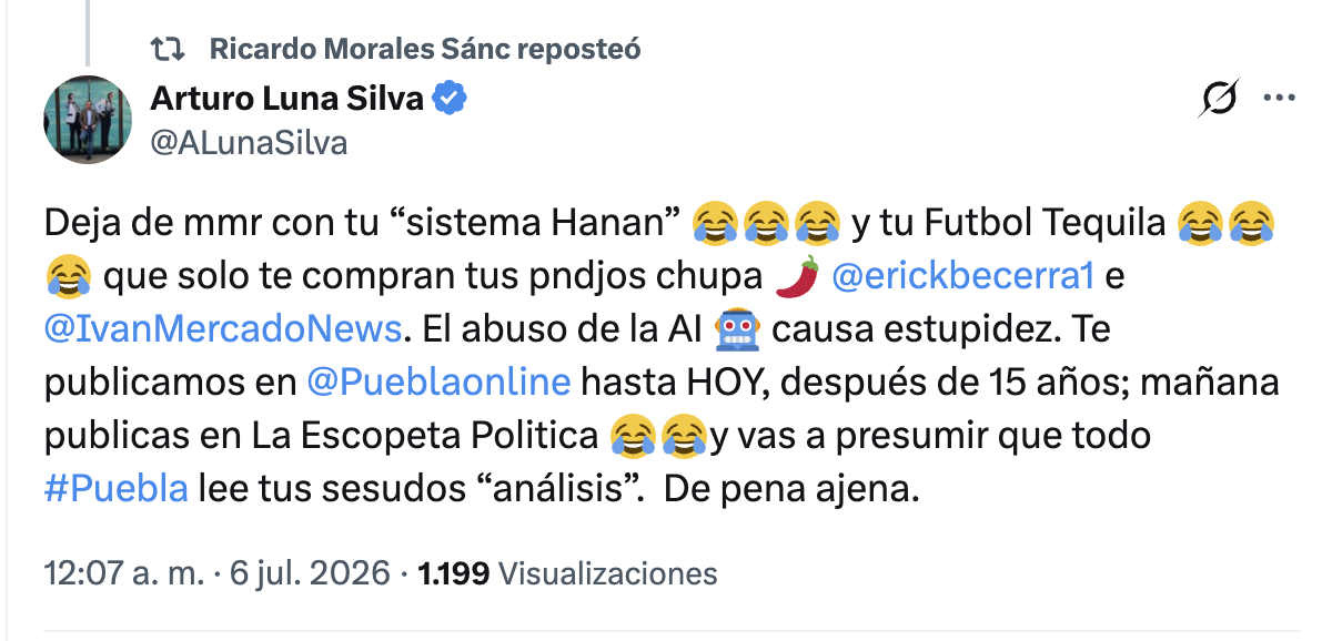 Public feud ends 15-year collaboration between Pepe Hanan and Puebla On-Line