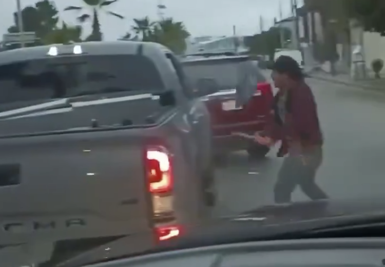 Drivers Clash with Axe and Hammer at Otay Border Crossing in Tijuana
