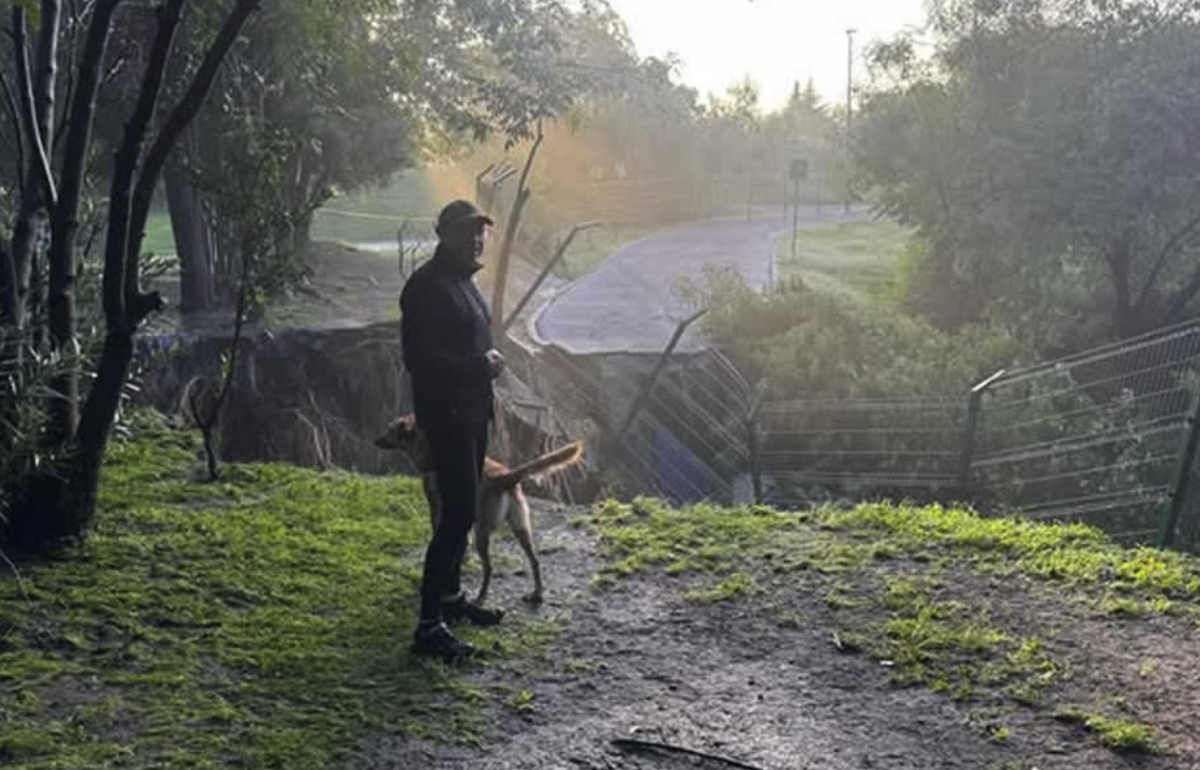 Heavy Rains Cause Landslide and Collapse of Bike Lane in Puebla’s Metropolitan Park