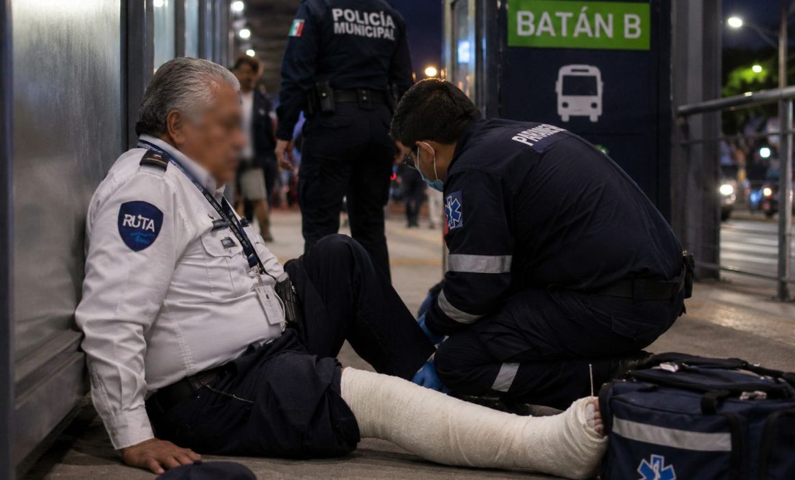 Violence Strikes Puebla’s RUTA System Again: Elderly Security Guard Seriously Injured in Assault