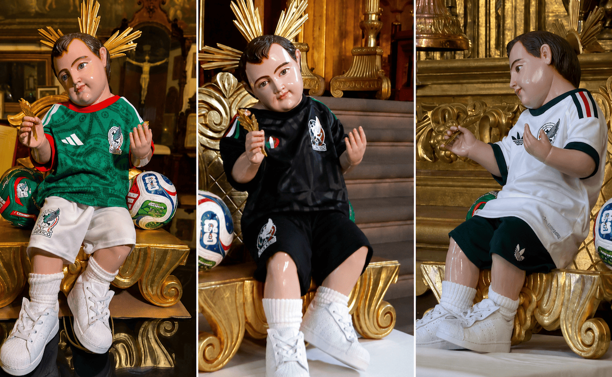 The Christ Child in Mexico City’s Cathedral Wears Mexican National Soccer Team Jersey for 2026 World Cup